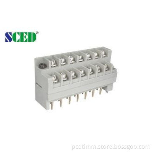 300V 15A PCB Barrier Terminal Block , Wiring Terminal Conne